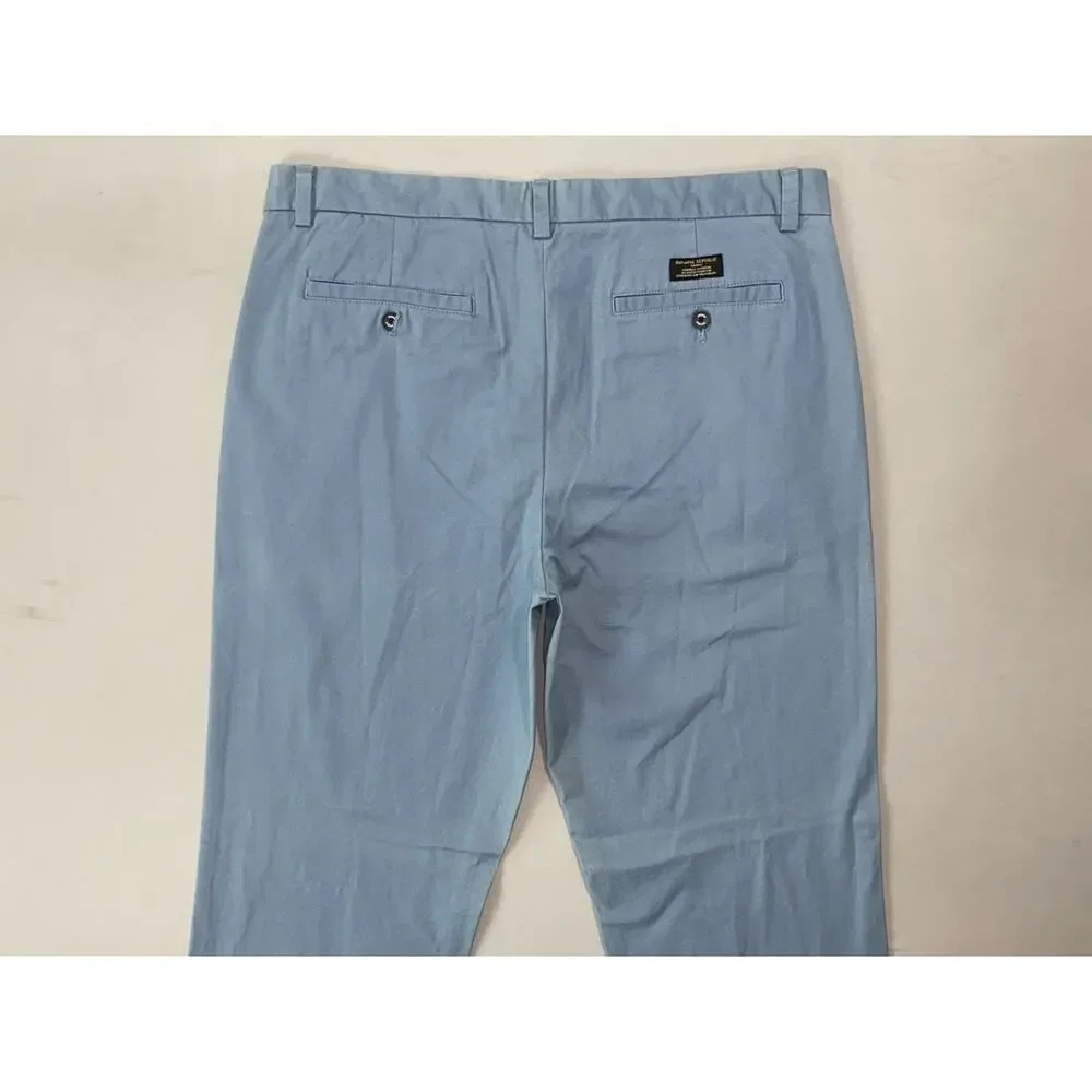 Banana Republic 'Aiden Chino' Flat Front Stretch Cotton Pants. Powder Blue 36X34